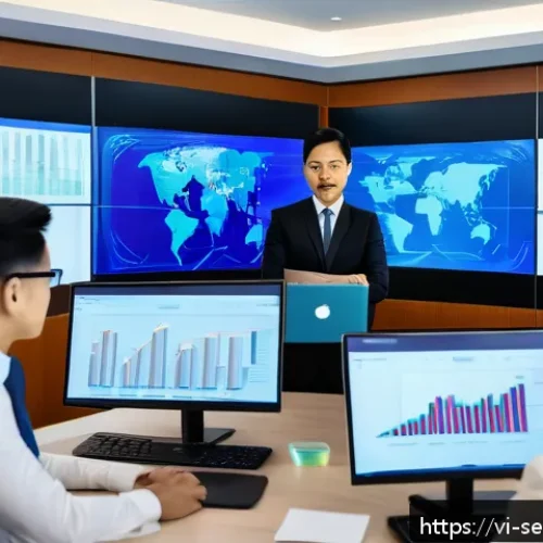 Home 17 사이버 보안 리더십의 역할과 중요성 - A Vietnamese corporate office scene showing a diverse group of business leaders and IT professionals...